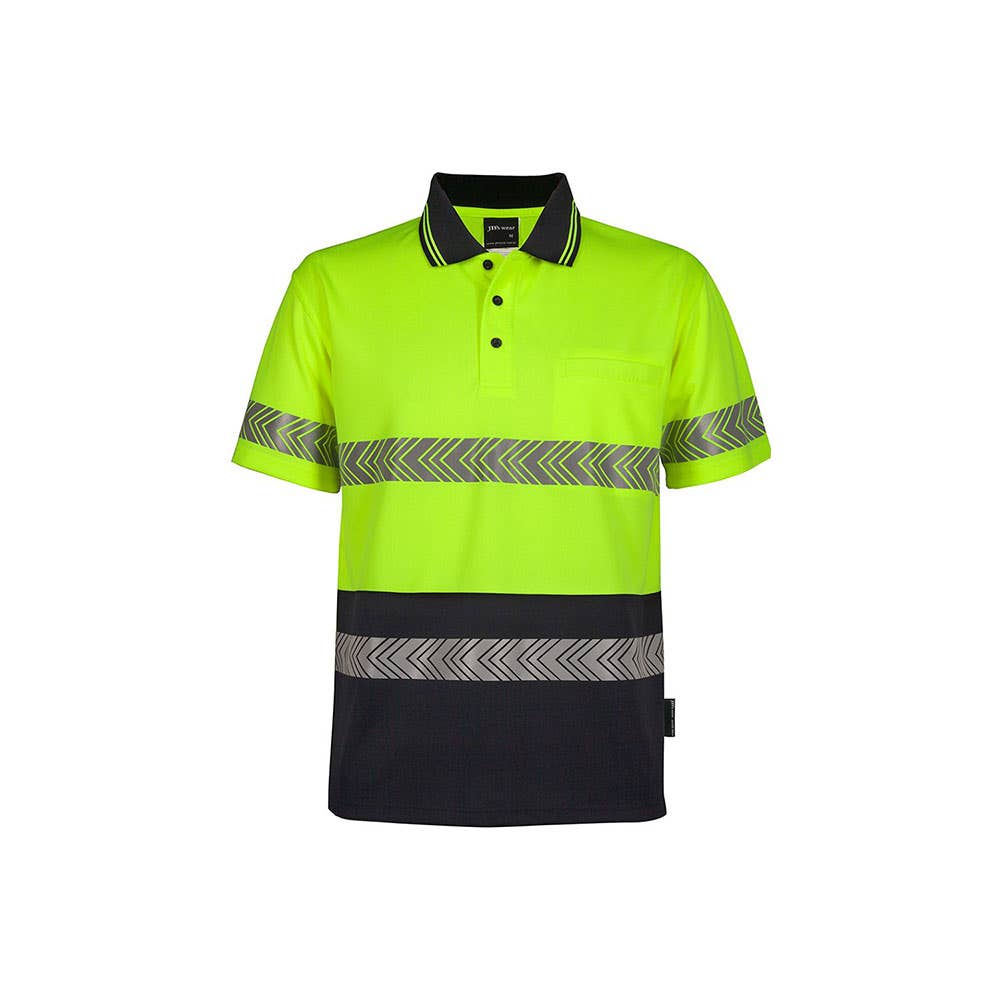 6HSST Hi-Vis Polo Short Sleeve Segmented Taped Polo Shirt 160gsm 6HSST