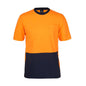 JB'S T-Shirt Hi Vis Crew Neck Cotton 6HVTC Orange/Navy 2XL 40033011 6HVTC-O/N-2XL