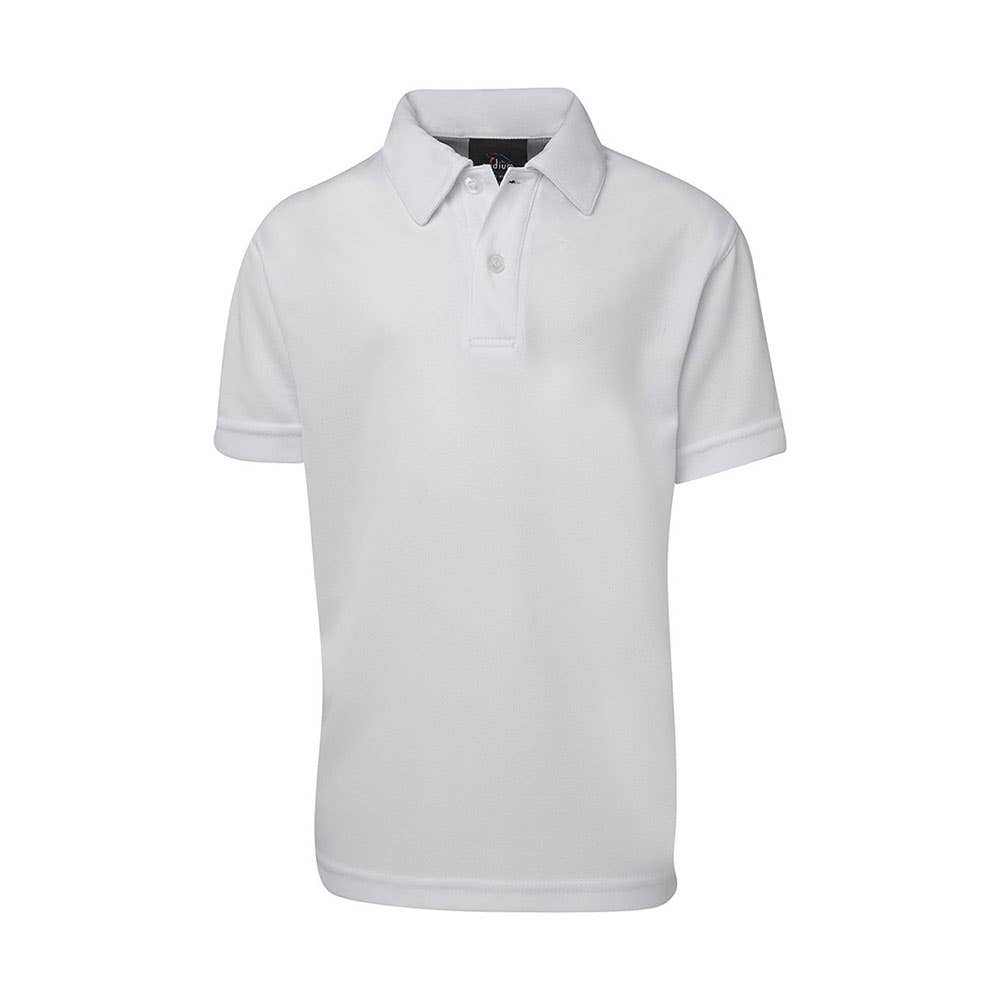Kids S/S Poly Polo White - 12 508182 7KSP-WHITE-12