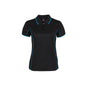 Shirt Ladies Polo Podium Short Sleeve Aqua/Black Piping Ladies Size 10_487551_7LPI-AQ/BLK-10