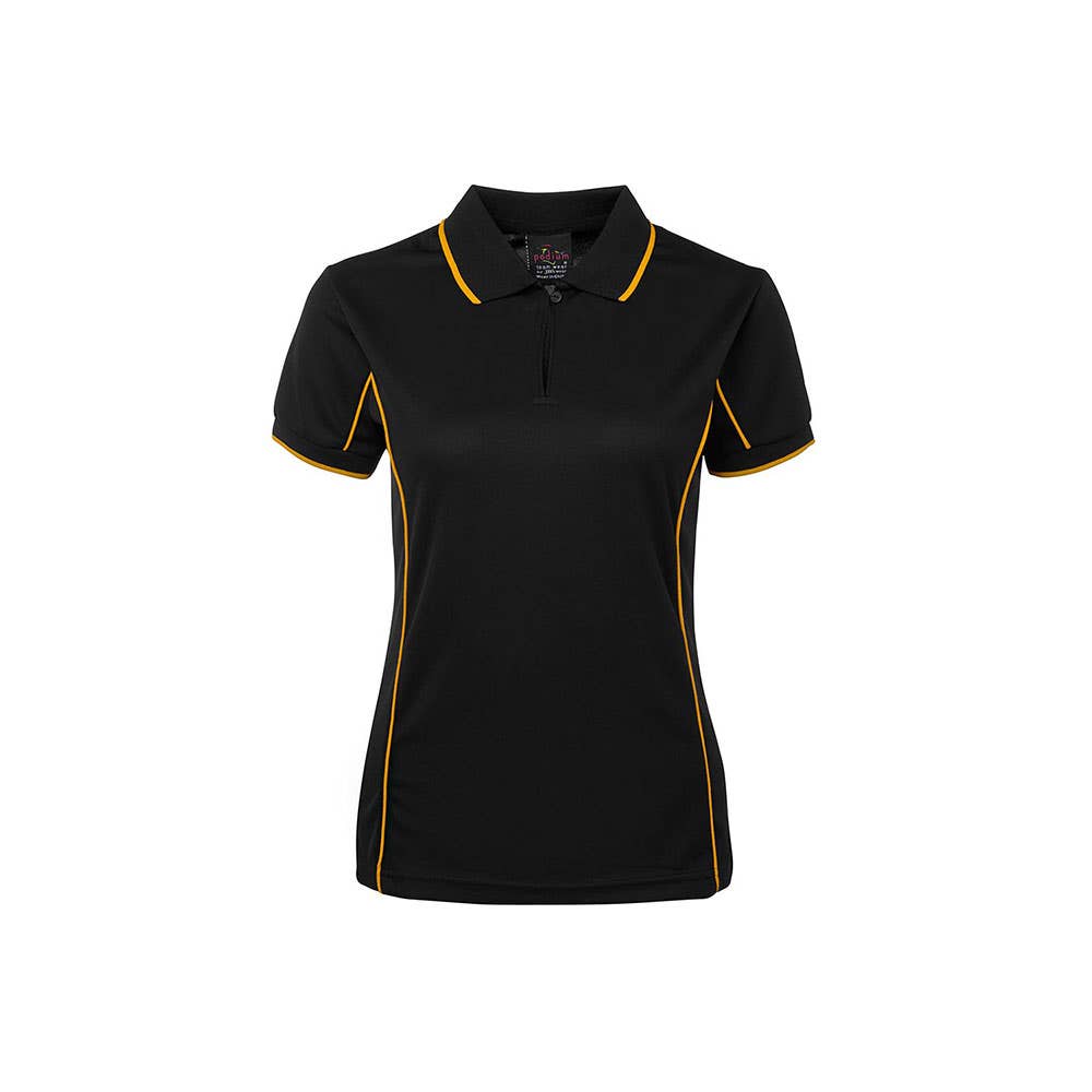 Shirt Ladies Polo Podium Short Sleeve Black/gold Size 20_498154_7LPI-BLK/GOLD-20