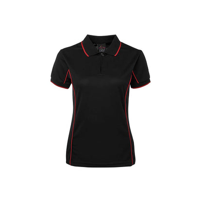Podium Ladies Polo Piping 7LPI Black/Red - 12_479454_7LPI-BLK/RED-12