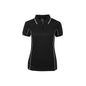 Shirt Ladies Polo Podium Short Sleeve Black/White Piping Ladies Size 10_228048_7LPI-BLK/WHT-10