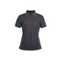 Shirt Ladies Polo Podium Short Sleeve Aqua/charcoal Piping Ladies Size 12_476337_7LPI-AQ/CHAR-12