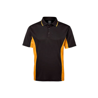 Contrast Polo Shirt 7PP Black / Gold Large 232560 7PP-BLK/GLD-L