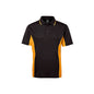 Contrast Polo Shirt 7PP Black / Gold Large 232560 7PP-BLK/GLD-L