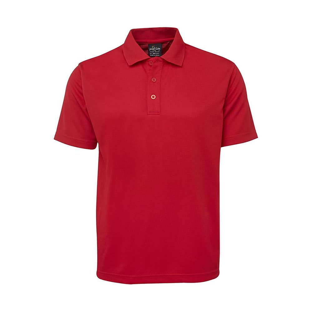 Shirt Polo S/S Podium 100% Polyester 160gsm Large RED 528478 7SPP-RED-LARGE