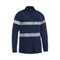 Shirt L/S 155gsm Cotton Vent Taped Shirt BS6883T Navy 2XL Bisley 40038870 BS6883T BPCT2XL