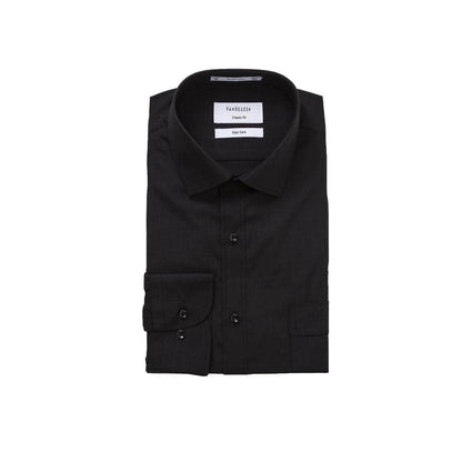 Poplin Shirt Poly/Cott L/S Black - 39-82_36014467_A101-BLK-39-82