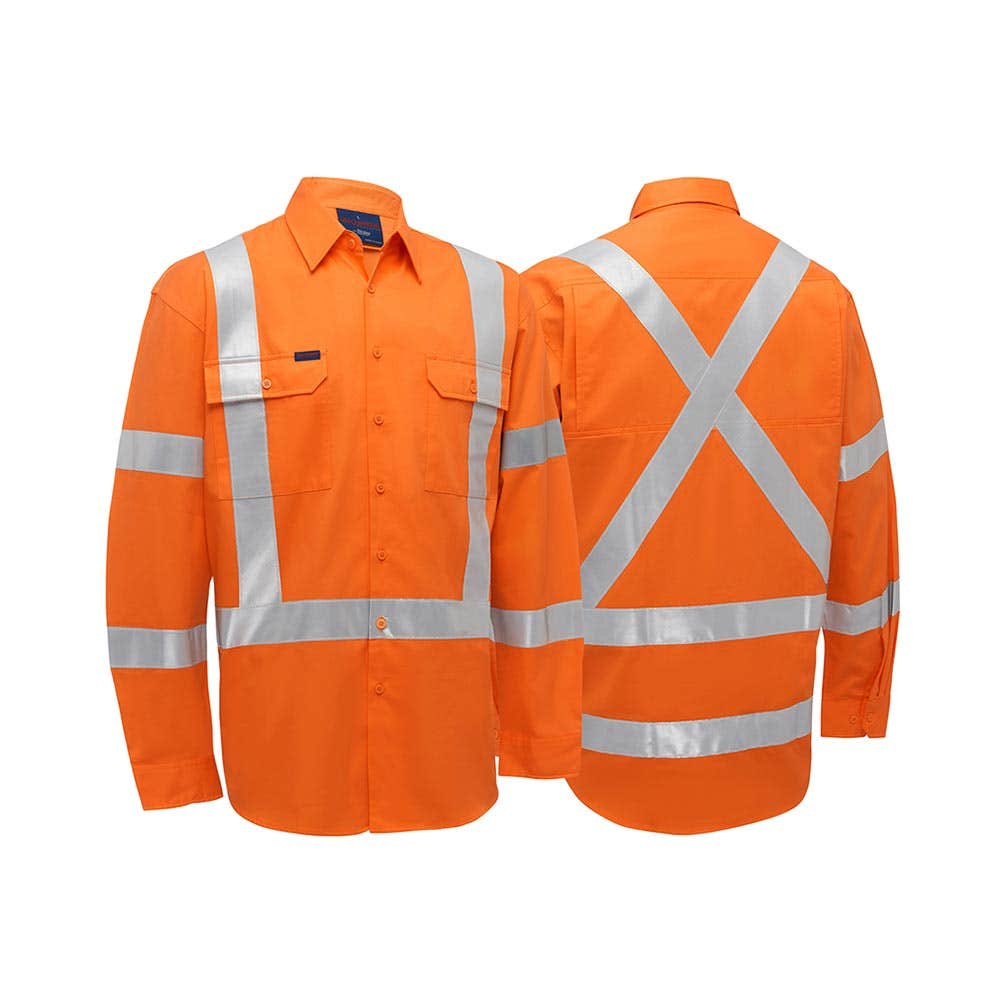 AKS4166XT Hi-Vis X-Back Taped Rail Shirt 145gsm BVMAKS4166XT BVMAKS4166XT