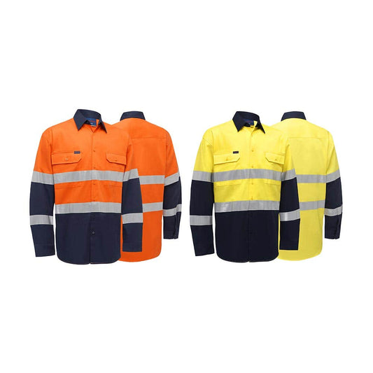 AKS4456T Hi-Vis Taped Shirt 185gsm Flexco FLEXAKS4456T