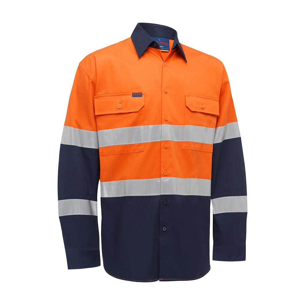 AKS4456T Hi-Vis Taped Shirt 185gsm Eilbeck EBCAKS4456TON