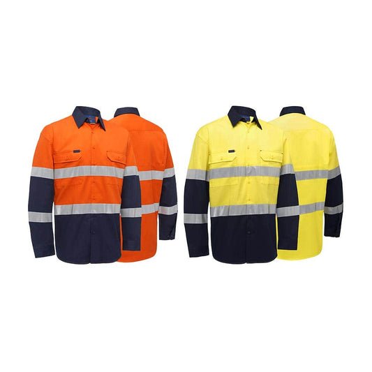 AKS4696T Hi-Vis Taped Shirt 145gsm ATOM Uniforms ATOMAKS4696T