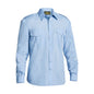 Shirt L/S Poly Cotton Epaulette Sky 4XL Bisley 40008550 B76526 BPLB4XL