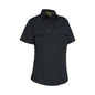 BL1414 Women's X Airflow Short Sleeve Ripstop Shirt 150gsm Black 14 40048533 BL1414 BBLK14