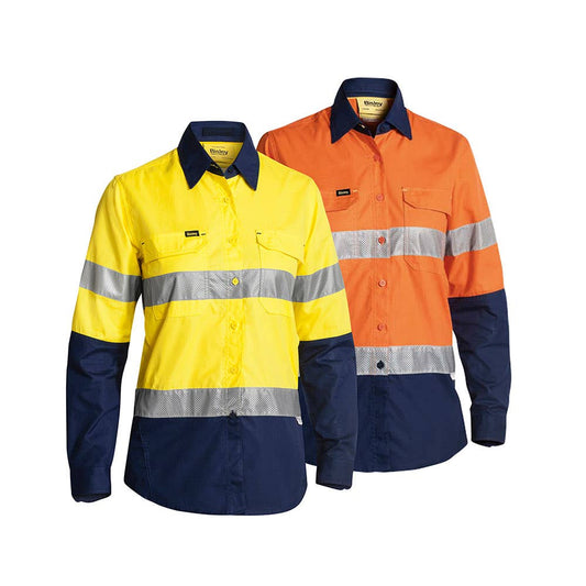 BL6415T Women's X Airflow&trade; Hi-Vis Ripstop Taped Shirt 150gsm ATOM Uniforms ATOMBL6415T