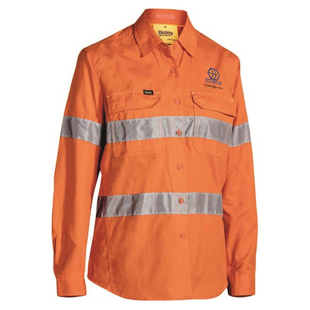 Airflow&trade; Women's Hi-Vis Ripstop Taped Shirt 150gsm EHM Logo EVOBL6416TEH EVOBL6416TEH