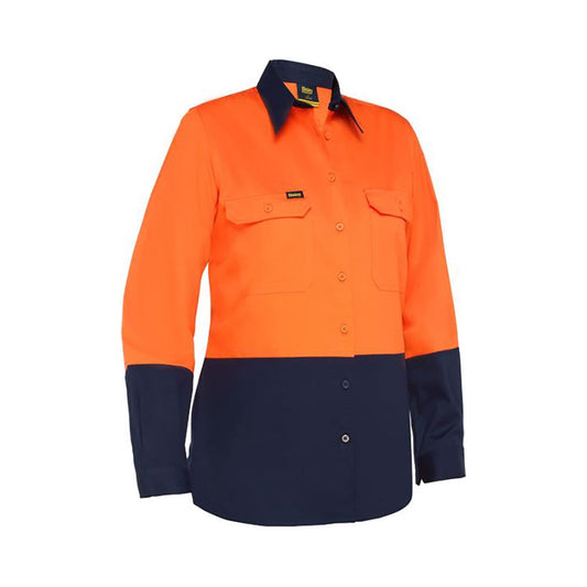 BL6895 Womens L/S Cotton 155gsm Shirt + Knorr Bremse Logo KNORRBL6895