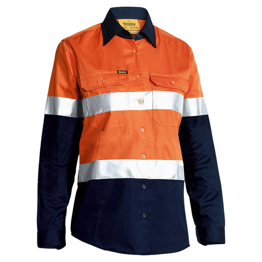 BL6896 Women's Hi-Vis Cool Taped Shirt 155gsm Brisbane ALHP Logo BL6896ALHPB
