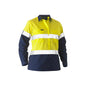BL6996T Women's Hi-Vis Recycled Drill Taped Shirt 140gsm Yellow/Navy 10 40032089 BL6996T TT0110