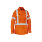 BL8439XT Apex 185 Women's Hi-Vis FR Ripstop X-Taped Shirt 185gsm PPE2 Orange 10 40032049 BL8439XT BVEO10
