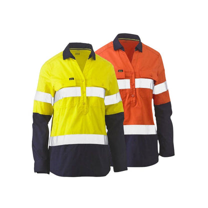 BLC6064T Women's Hi-Vis Closed Front Stretch Taped Shirt 155gsm EMCGOBLC6064T EMCGOBLC6064T