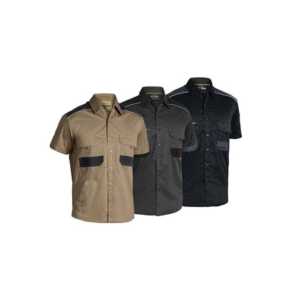 BS1133 Flx & Move&trade; Short Sleeve Stretch Shirt 145gsm_BS1133