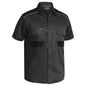 Shirt S/S 2XL Charcoal Cotton 145gsm Mechanical Stretch Flex+Move Bisley_36002107_BS1133_BCCG2XL