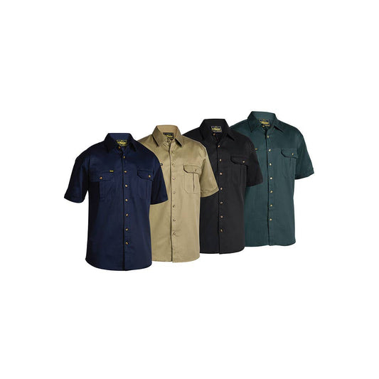 BS1433 Original Cotton Drill Short Sleeve Shirt 190gsm_BS1433