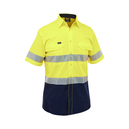 Shirts X Airflow Hi Vis Taped S/S Stretch Ripstop Bisley 2XL Y/N 40059797 BS1491T TT04 2XL