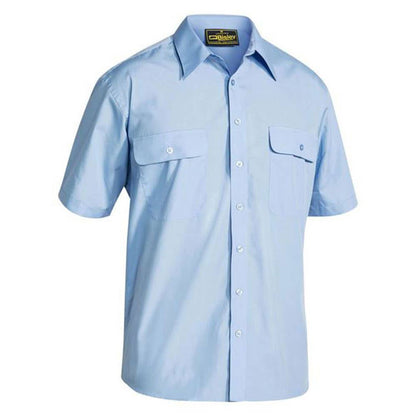 Shirt S/S Poly/Cotton 110gsm Perm Press Sky 2XL Bisley 40008821 BS1526 BALL2XL