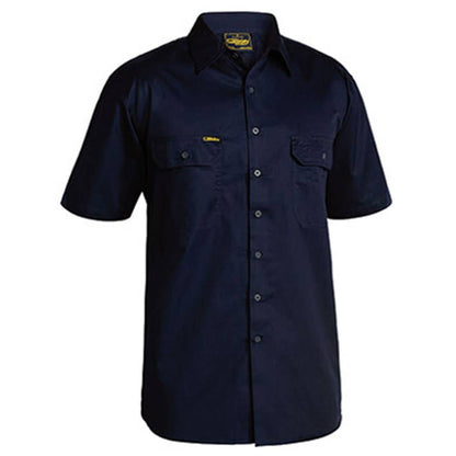 Shirt S/S Cotton Drill 155gsm Vented Navy 3XL Bisley_287189_BS1893_BPCT3XL