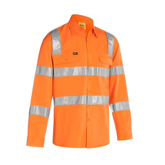 BS6016T Hi-Vis Cool Biomotion Taped Shirt 155gsm Rail Orange CAT5 RAIL Logo CAT5BS6016T