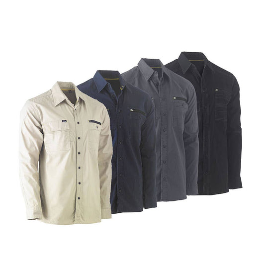 BS6144 Flx & Move&trade; Long Sleeve Utility Shirt 145gsm BS6144