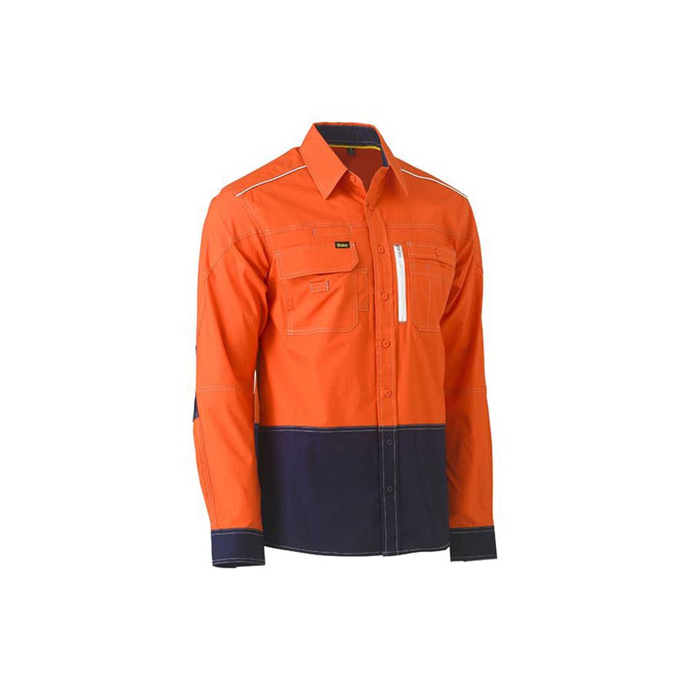 Shirt Flex & Move Hi-Vis Utility Bisley 2XL Orange/Navy BS6177 TT022XL 40021139 BS6177 TT022XL
