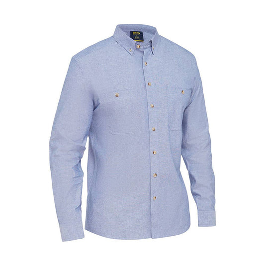 BS6407 Chambray Long Sleeve Shirt 150gsm Blue 2XL 40049838 BS6407 BWED2XL