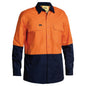 Shirt L/S Cotton Ripstop 150gsm X Airflow His Orange/Navy 2XL Bisley_40007639_BS6415_TT022XL