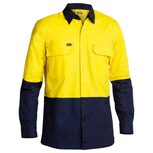 Bisley Hi Vis X Airflow Ripstop L/S Shirt Y/N Large_185588_BS6415_TT01L