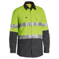 Shirt L/S Hi-Vis Cotton Ripstop 150gsm Tape Lime/Charcoal 2XL Bisley_40013918_BS6415T_TT362XL