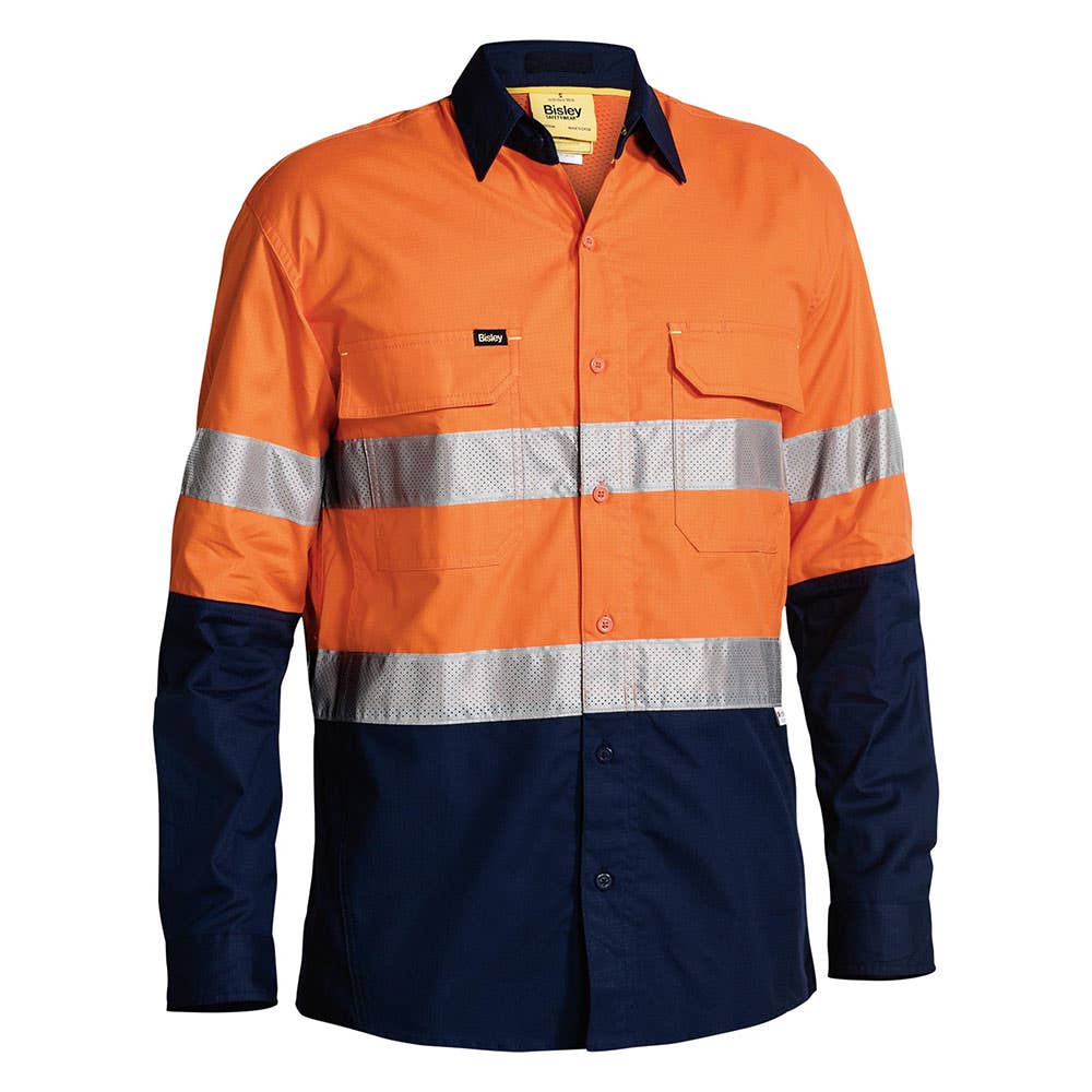 BS6415T Hi-Vis Lightweight Ripstop Taped Shirt 150gsm + AGIG AIGBS6415T
