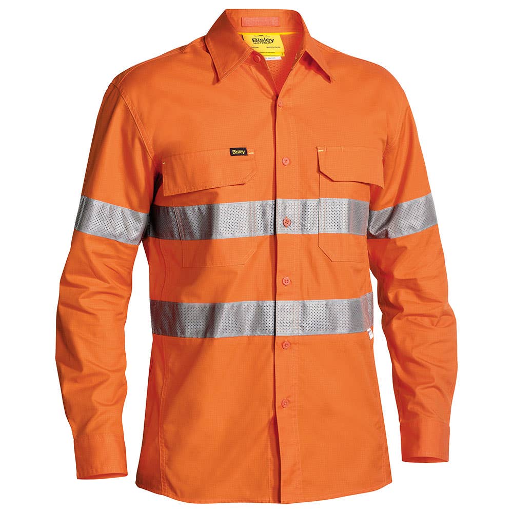 BS6416T X Airflow Hi-Vis Ripstop Taped Shirt 150gsm Bridgestone Mining BMSABS6416T