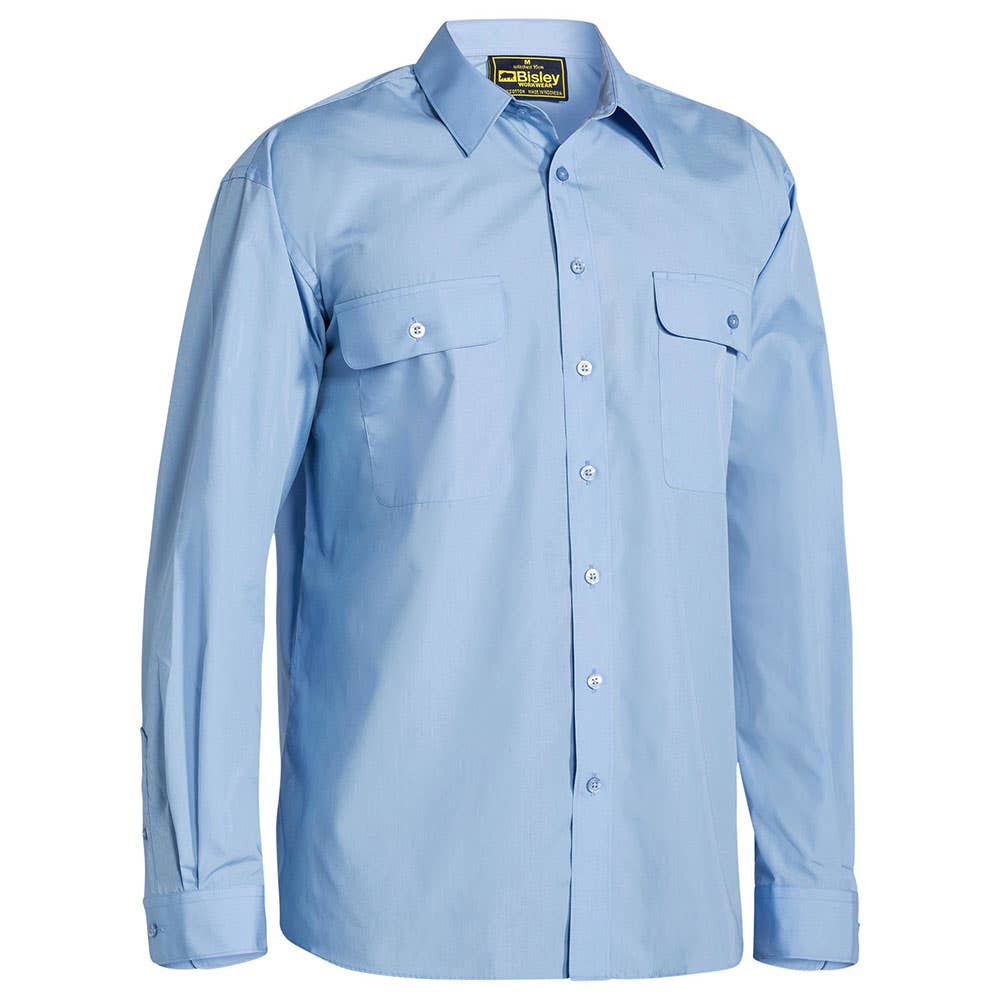BS6526 Permanent Press Long Sleeve Shirt 110gsm Bluescope Logo BSLBS6526