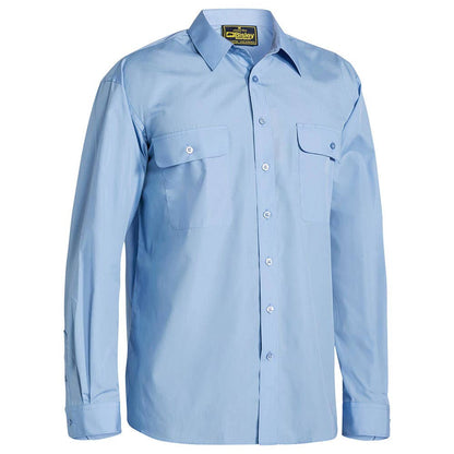 BS6526 Permanent Press Long Sleeve Shirt 110gsm Bluescope Logo BSLBS6526