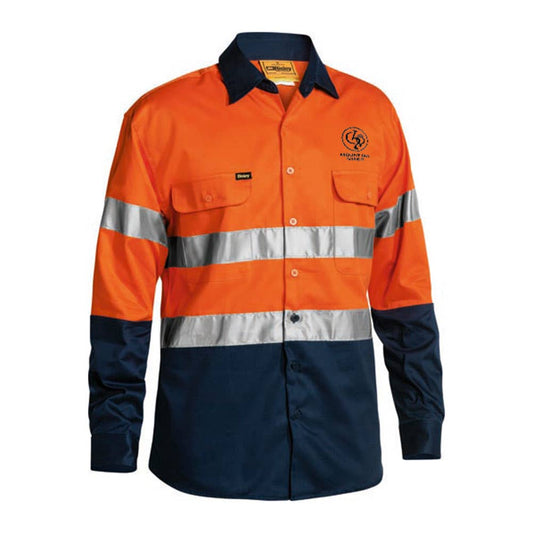 BS6569T Hi-Vis Long Sleeve Taped Shirt 190gsm Glencore MIM Logo BS6569T