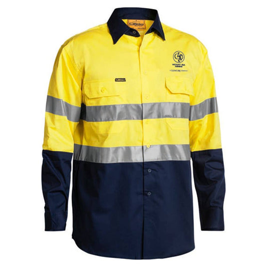 BS6570T Hi-Vis Taped Shirt 155gsm Glencore MIM Logo Site Use Only BS6570TS