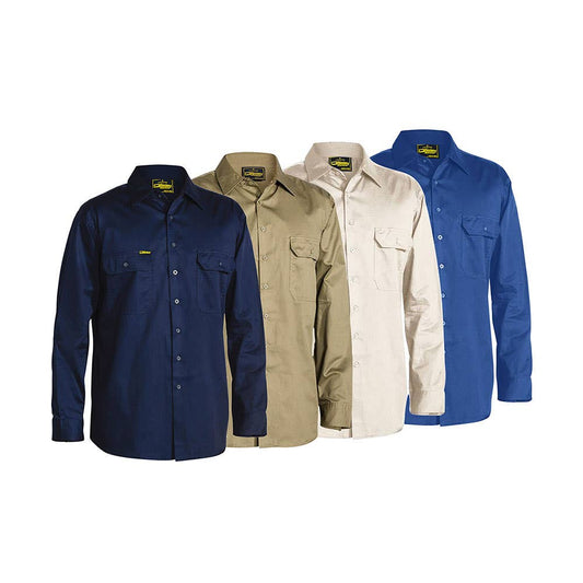 BS6893 Long Sleeve Drill Shirt 155gsm BS6893_BS6893