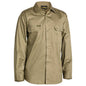 Shirt L/S Cotton Drill 155gsm Gusset Cuff Khaki Size 2XL_183623_BS6893_BCDR2XL