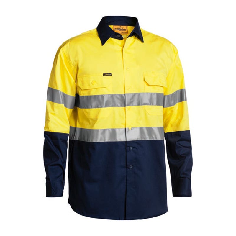 BAEHKBS6896 Hi-Vis Cool Cotton Long Sleeve Taped Shirt 155gsm BAE Logo BAEHKBS6896