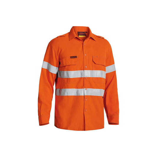 BS8097T TenCate Tecasafe&reg; Plus 580 Hi-Vis FR Taped Shirt 197gsm Beach Logo BEBS8097T