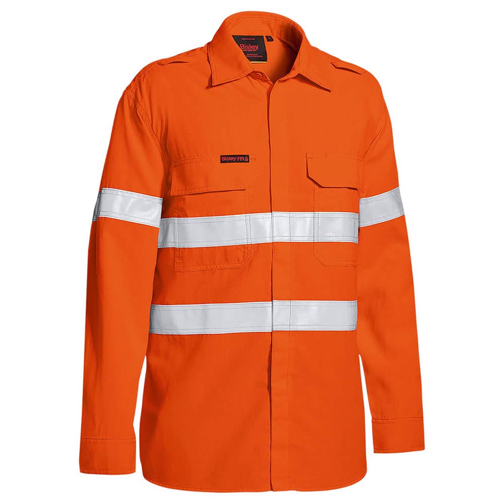 BS8238T Hi-Vis Tencate Tecasafe Plus 480 FR Taped Shirt 160gsm Orange XS 40049931 BS8238T BVEOXS